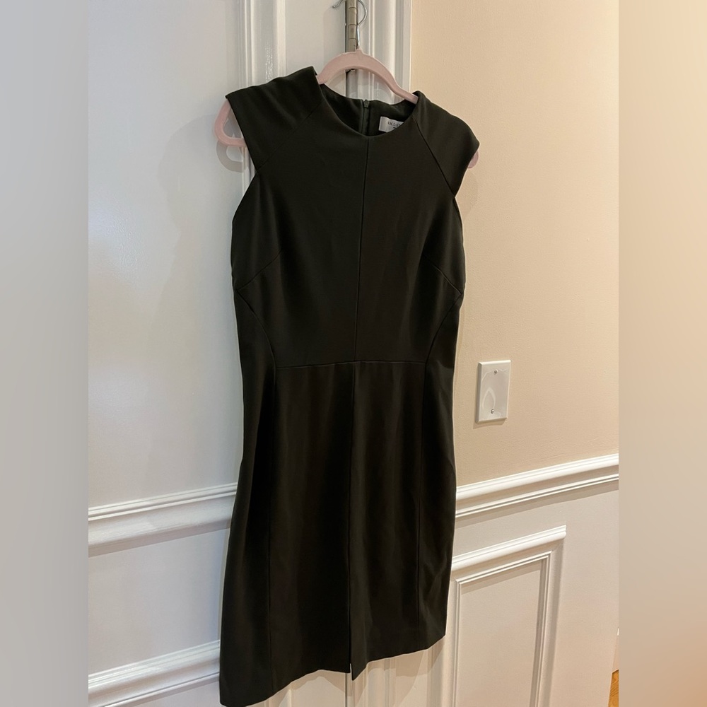 MM LAFLEUR Womens Dress Size 16 green Sheath Midi Woven Lined Stretch